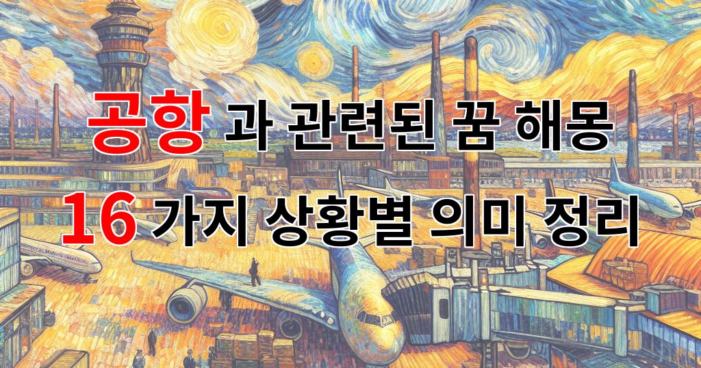 공항과 관련된 꿈 해몽 16가지 – 상황별 의미 정리