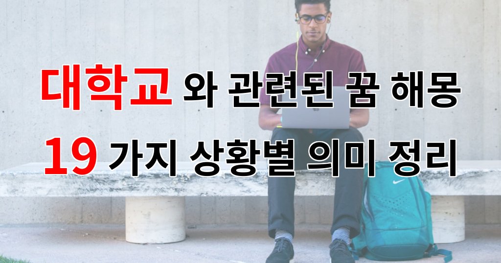대학교와 관련된 꿈 해몽 19가지 – 상황별 의미 정리 대표 이미지