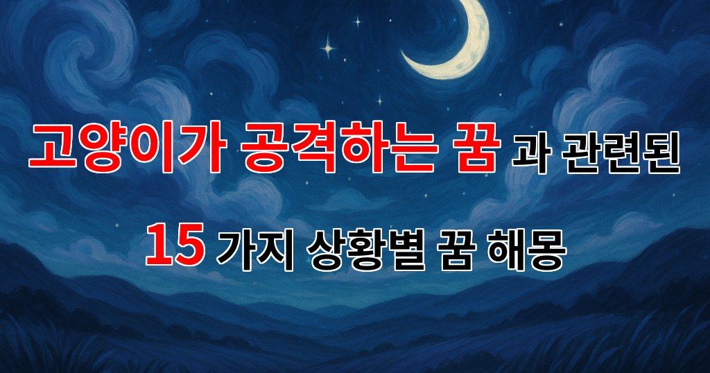 고양이가 공격하는 꿈, 당신의 내면을 들여다보는 신호일지도 몰라요 - 15가지분석 대표 이미지