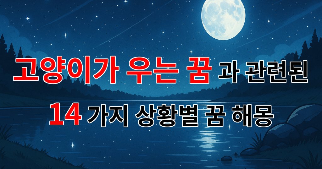 고양이가 우는 꿈, 그 의미와 감정의 흐름을 따라가다 - 14가지분석 대표 이미지