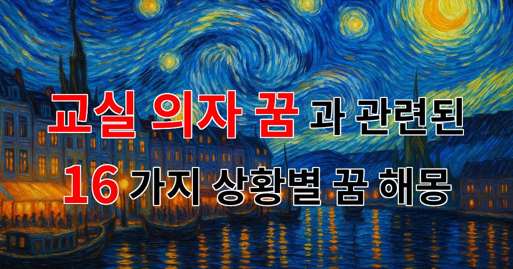 꿈해몽｜교실 의자 꿈, 어린 시절의 기억을 되살리는 꿈해몽｜16가지분석 대표 이미지