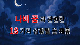 나비 꿈, 자유로운 영혼의 상징이자 새로운 시작을 알리는 꿈해몽 - 18가지분석