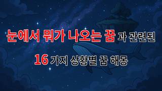 눈에서 뭐가 나오는 꿈, 그 의미와 해석에 대해 알아보아요. - 16가지분석