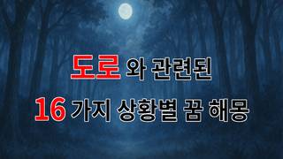 꿈해몽｜도로 위에서 만난 꿈, 그 길의 끝은 어디일까요?｜16가지분석