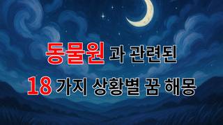 꿈해몽｜동물원에서 만난 동물들이 전해주는 꿈의 메시지｜18가지분석