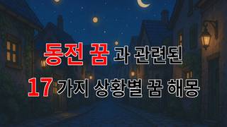 동전 꿈, 그 속에 숨겨진 나의 마음을 들여다보다 - 17가지분석