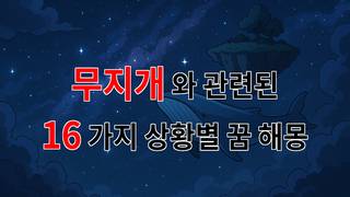 꿈해몽｜무지개가 나타나는 꿈, 그 속에 숨겨진 당신의 소망을 찾아보세요.｜16가지분석