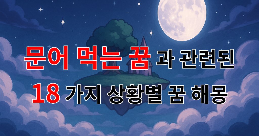 꿈해몽｜문어를 먹는 꿈, 그 속에 담긴 깊은 의미와 감정｜18가지분석 대표 이미지