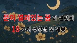 문이 열려있는 꿈: 새로운 시작과 가능성을 품은 꿈의 해석 - 18가지분석