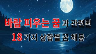 바람 피우는 꿈, 사랑의 갈림길에서 느끼는 감정의 파도 - 18가지분석