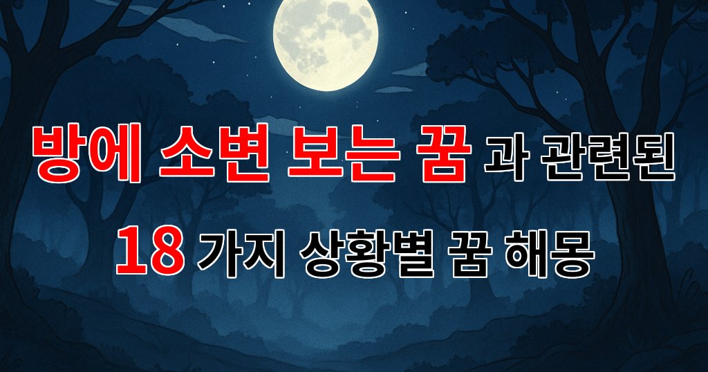 방에서 소변 보는 꿈, 당신의 마음속 깊은 이야기를 들려드립니다 - 18가지분석 대표 이미지