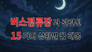 꿈해몽｜버스정류장에서의 작은 기다림, 꿈의 시작을 알리는 순간｜15가지분석