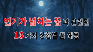 변기가 넘치는 꿈: 불안과 해소의 상징적 의미 - 16가지분석