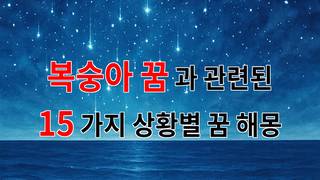 복숭아 꿈의 의미와 해석, 당신의 감성을 자극하는 꿈 이야기 - 15가지분석