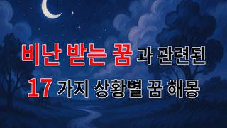 비난 받는 꿈, 그 속에 숨겨진 나의 진짜 감정은 무엇일까요? - 17가지분석