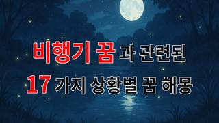 꿈해몽｜비행기 꿈, 하늘을 나는 자유와 꿈의 의미를 찾아서｜17가지분석
