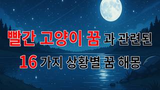 꿈해몽｜빨간 고양이 꿈, 당신의 마음속에 숨겨진 의미를 찾아보세요｜16가지분석