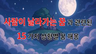 사람이 날라가는 꿈, 자유와 희망을 품은 꿈해몽 - 15가지분석