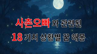 꿈해몽｜사촌오빠와의 추억, 그 속에 숨겨진 꿈의 의미｜18가지분석