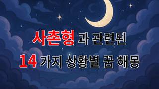 꿈해몽｜사촌형과의 특별한 기억, 그리움이 담긴 꿈의 이야기｜14가지분석