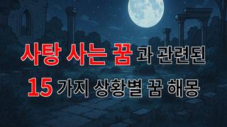 사탕 사는 꿈, 그 안에 숨겨진 달콤한 의미를 찾아서 - 15가지분석