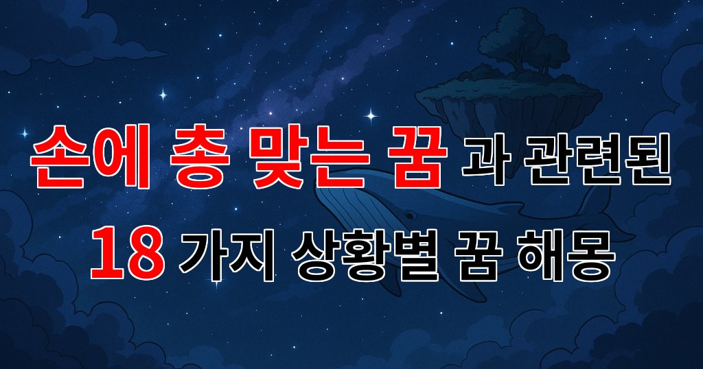 손에 총 맞는 꿈, 그 숨겨진 의미를 탐구해보아요 - 18가지분석 대표 이미지