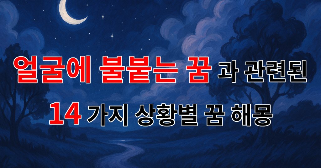얼굴에 불붙는 꿈: 당신의 마음속 불꽃을 찾아서 - 14가지분석 대표 이미지