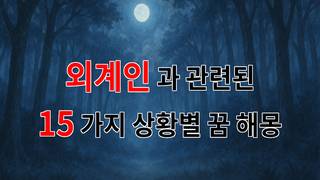 꿈해몽｜외계인과의 만남, 꿈속에서 느낀 신비로운 경험｜15가지분석