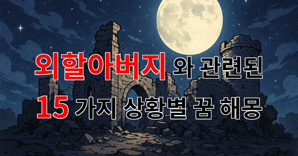 꿈해몽｜외할아버지와의 따뜻한 기억, 꿈속에서 다시 만나는 순간｜15가지분석 대표 이미지