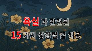 꿈해몽｜욕실에서의 꿈, 그 안에 숨겨진 나의 감정을 찾아서｜15가지분석