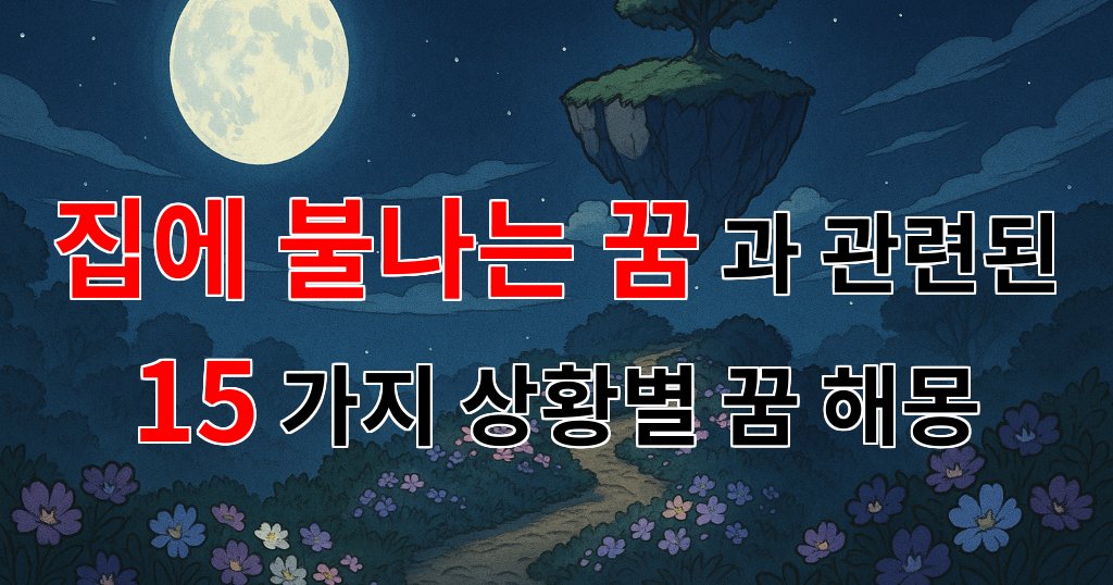 집에 불나는 꿈, 불안한 마음의 메아리 - 15가지분석 대표 이미지