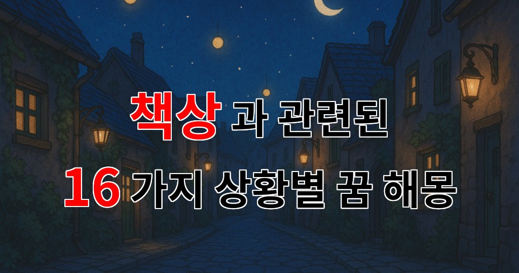 책상이 전해주는 소중한 기억들, 그 안에 담긴 꿈의 이야기 - 16가지분석 대표 이미지