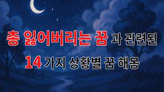 꿈해몽｜총 잃어버리는 꿈: 잃어버린 것들이 주는 의미와 감정의 여운｜14가지분석