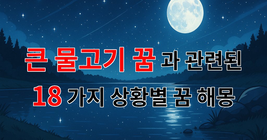 큰 물고기 꿈, 새로운 시작과 풍요의 상징으로 해석해보세요 - 18가지분석 대표 이미지