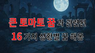 꿈해몽｜큰 토마토 꿈, 그 속에 숨겨진 의미와 감정의 이야기｜16가지분석