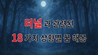 꿈해몽｜터널, 그 어둠 속에서 빛을 찾는 꿈의 여정｜18가지분석