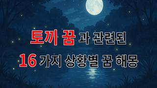 토끼 꿈, 사랑과 희망의 상징으로 해몽해보아요 - 16가지분석