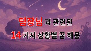 꿈해몽｜팀장님과의 소중한 순간, 꿈속에서의 따뜻한 대화｜14가지분석