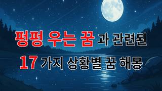 펑펑 우는 꿈, 그 속에 숨겨진 마음의 이야기 - 17가지분석