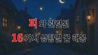 꿈해몽｜피의 꿈, 그 안에 담긴 나의 이야기와 감정들｜16가지분석