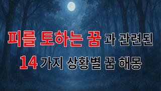 피를 토하는 꿈, 그 뒤에 숨겨진 나의 내면을 들여다보다 - 14가지분석