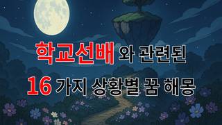 꿈해몽｜학교선배와의 추억이 담긴 꿈, 그 의미를 알아보아요.｜16가지분석