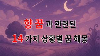 향 꿈, 그 속에 숨겨진 마음의 이야기 - 14가지분석