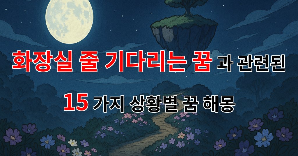 화장실 줄 기다리는 꿈: 당신의 숨겨진 감정을 들여다보는 기회 - 15가지분석 대표 이미지