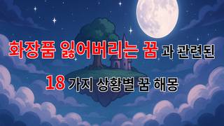 화장품을 잃어버린 꿈, 그 속에 숨겨진 나의 감정을 찾아서 - 18가지분석